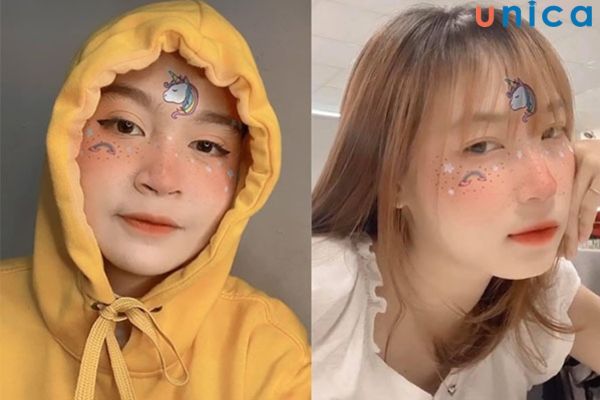 Filter Unicorn giúp bạn nữ có môi đỏ, má hồng xinh hơn