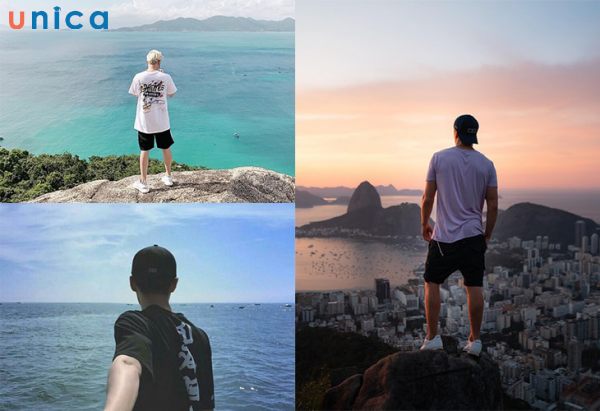 Cách chụp ảnh chân dung nam với biển và bầu trời