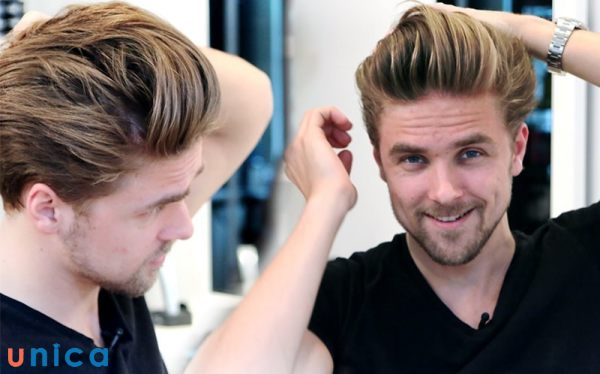 Cách chụp ảnh đẹp cho nam tạo dáng vuốt tóc khi chụp ảnh