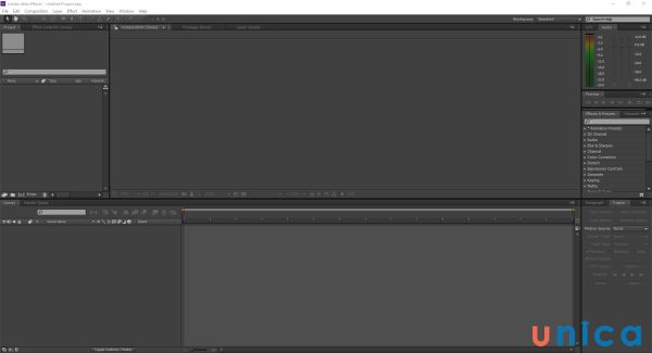 Cấu trức giao diện của After Effects