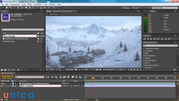 Hiệu ứng chuyển cảnh trong After Effects tạo sự mượt mà và hấp dẫn