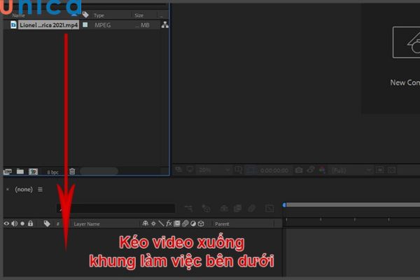 Kéo video xuống khung làm việc bên dưới để bắt đầu quá trình