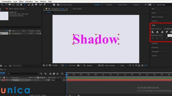 Tạo Animate Text letter bằng letter