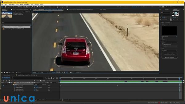 Cách xóa vật thể trong after effect bằng Content-Aware Fill