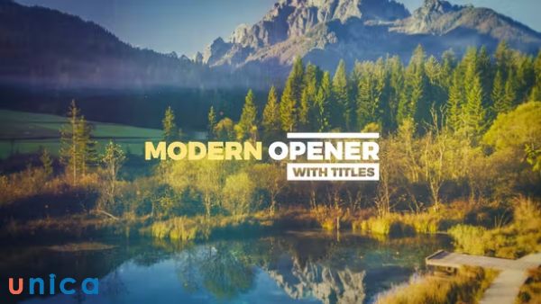 Làm intro bằng after effect với mẫu có sẵn thì Modern Opener with Title