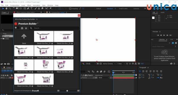 After Effects cung cấp một loạt các hiệu ứng đặc biệt để làm nổi bật quảng cáo trên truyền hình