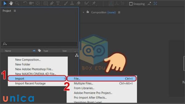 Nhập logo vào After Effects