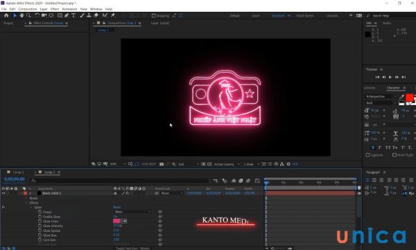 Tạo hoạt ảnh với các lớp hình dạng khi làm logo bằng after effect