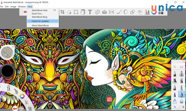 Autodesk SketchBook sở hữu giao diện người dùng đơn giản và thân thiện