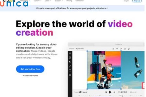 Trang web Kizoa.com tích hợp nhiều công cụ chỉnh sửa, ghép video