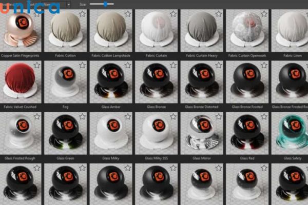 Thư viện vật liệu Corona khổng lồ cho người dùng thoải mái sử dụng