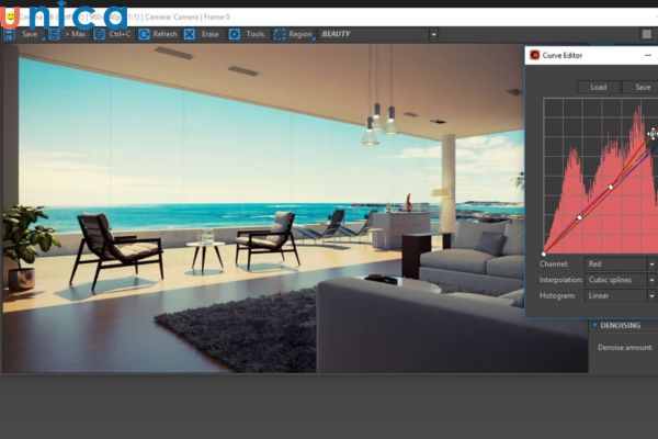 Corona Render cung cấp đa dạng các hiệu ứng xử lý hậu kỳ