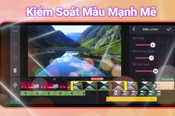 KineMaster là một phần mềm ghép nhạc vào ảnh có thiết kế đơn giản, dễ dùng