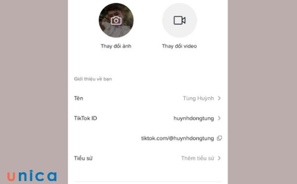 Đổi tên Tiktok trên điện thoại