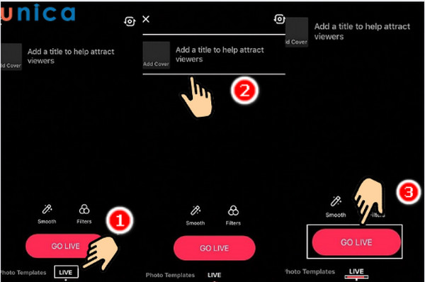 Đặt tên cho livestream rồi ấn Go live để bắt đầu