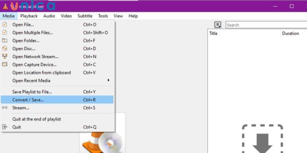 Mở ứng dụng VLC media player chọn media