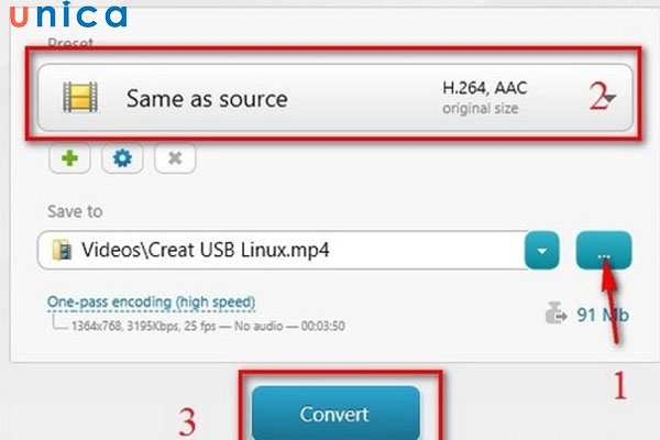 Chọn Convert để thực hiện lệnh