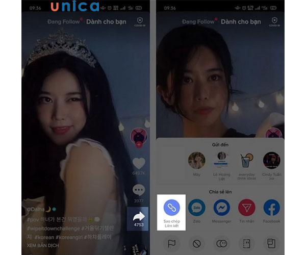 Cách lấy link video trên TikTok