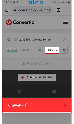 Truy cập vào phần mềm convertio