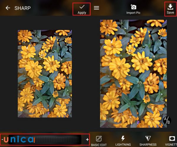 Sửa ảnh rõ nét trong thư viện