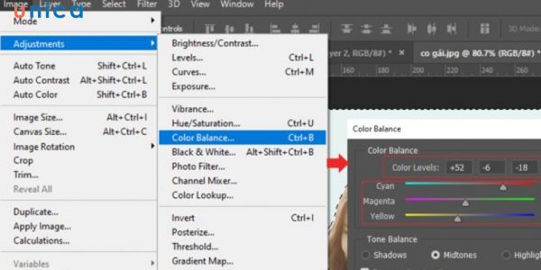 Tiến hành đổi màu nền trong Photoshop