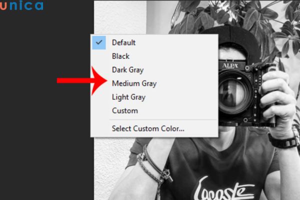 Chọn phông nền cho ảnh