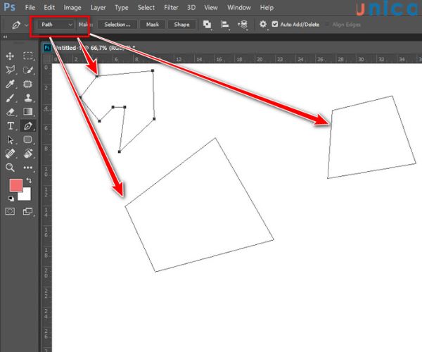 Pen Tool trong Photoshop giúp tạo hình dạng dễ dàng