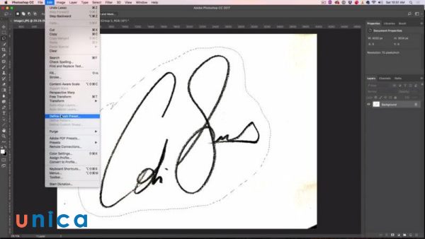 Sử dụng công cụ Sharpen làm nét chữ trong photoshop