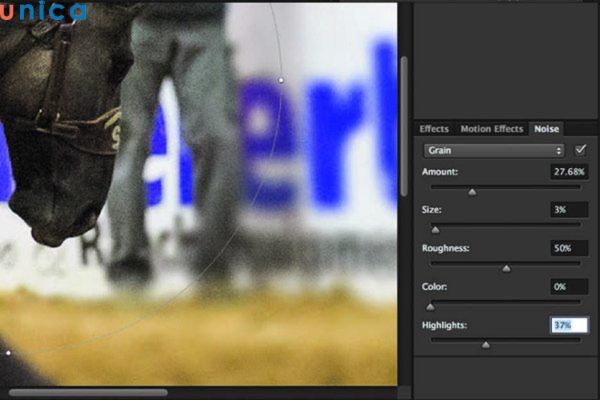 Khôi phục noise trong khu vực làm mờ