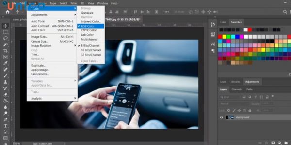 Thay đổi chế độ màu khi không lưu được file ảnh trong Photoshop