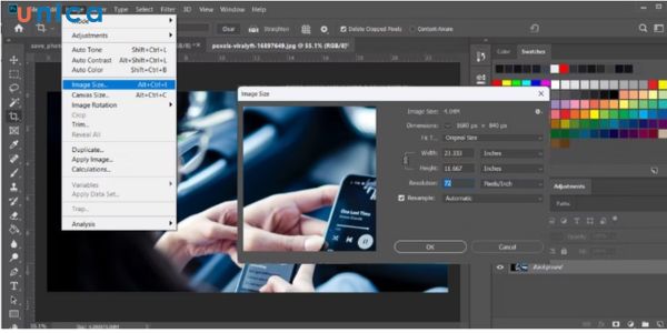 Thay đổi độ phân giải hình ảnh trong Photoshop