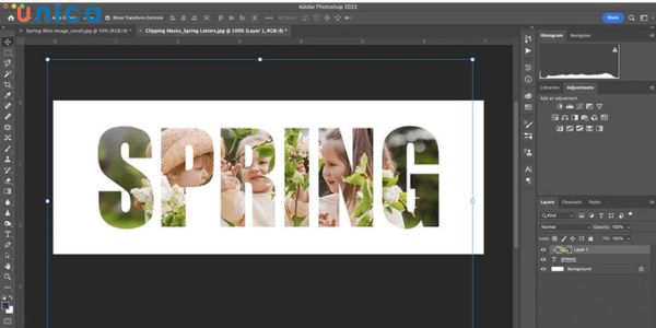 Để phát hành Clipping Mask bạn hãy chuyển đến bảng điều khiển Lớp