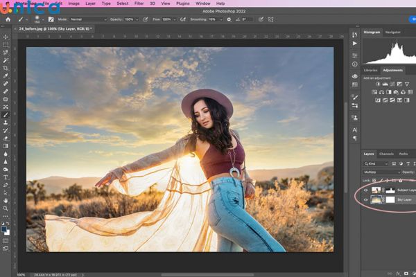 Clipping Mask trong Photoshop là một kỹ thuật tạo ra hình ảnh đẹp mắt và ấn tượng