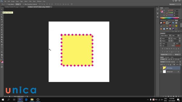Sử dụng công cụ biến đổi để điều chỉnh kích thước, xoay, lệch, xoắn, biến dạng hoặc biến thái hình chữ nhật theo ý muốn