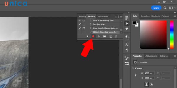 Lựa chọn lệnh cắt ảnh hàng loạt