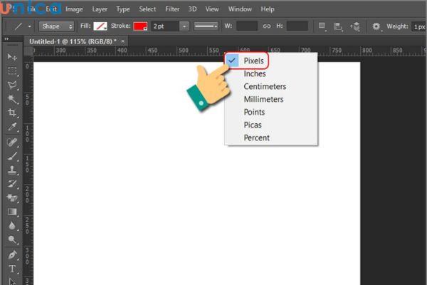 Chọn đơn vị thuộc tính