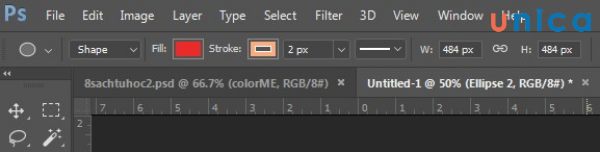 Điều chỉnh kích thước hình tròn bằng Free Transform