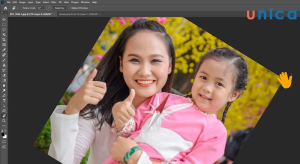 Cách xoay đối tượng trong photoshop cực nhanh mà ai cũng làm được