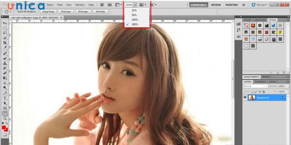 Công cụ Zoom and Hand Tool