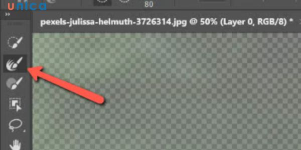 Lựa chọn công cụ Refine Edge Brush Tool