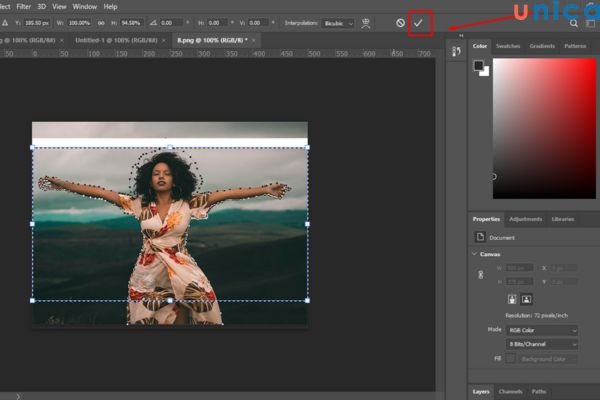 Nhấn V để lưu thay đổi