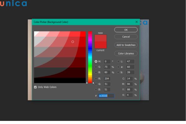 Bảng màu chứa thông tin màu sắc bạn cần