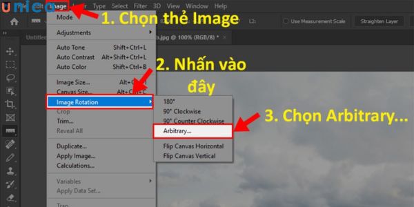 Chon Tab Image => chọn Image Rotation