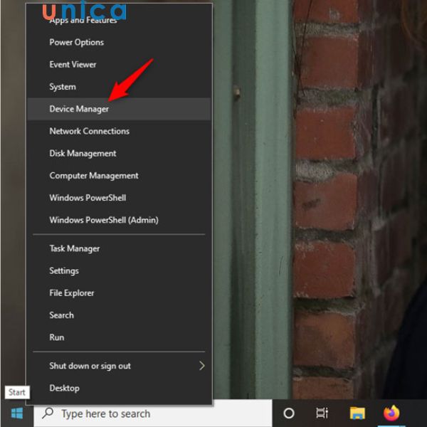 Mở cửa sổ Device Manager để khắc phục lỗi không mở được file