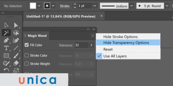 Điều chỉnh độ chênh lệch màu sắc của Magic Wand