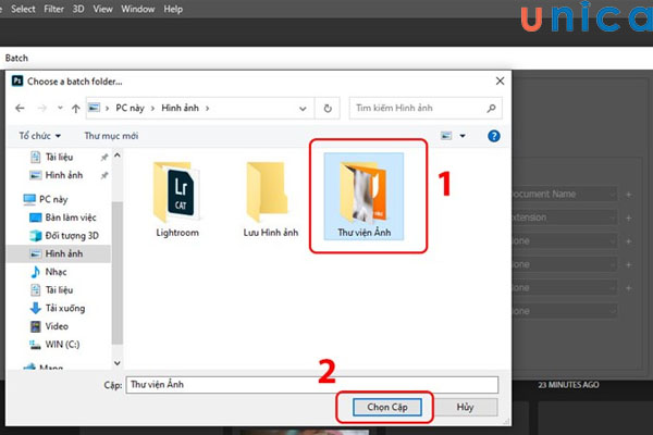 Tạo đường dẫn mở đến thư mục