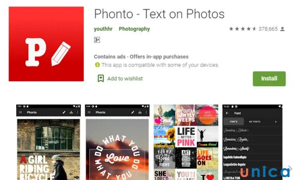 Phonto cho phép bạn thêm chữ vào ảnh với hơn 200 kiểu font khác nhau