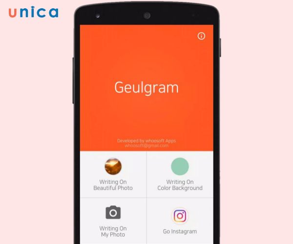 Geulgram là một phần mềm ghép tên vào ảnh dành cho những người yêu thích viết nhật ký