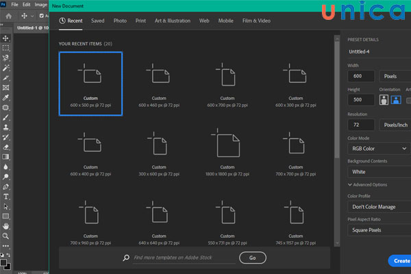 Tạo thiết kế mới