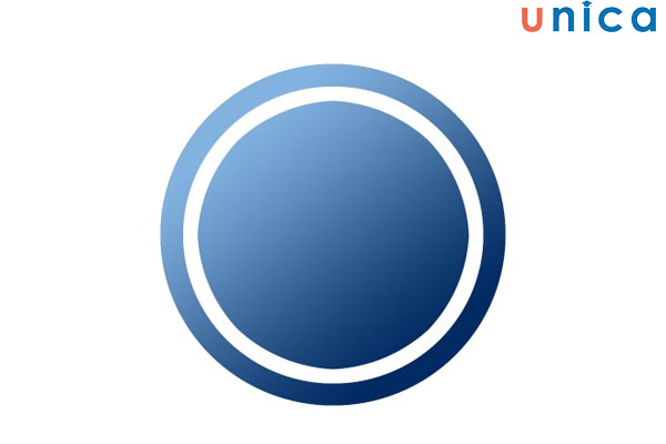 Kết quả một vòng tròn viền trắng bên trong hình cầu xanh